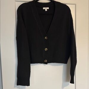 BP Black Cropped Cardigan Sweater